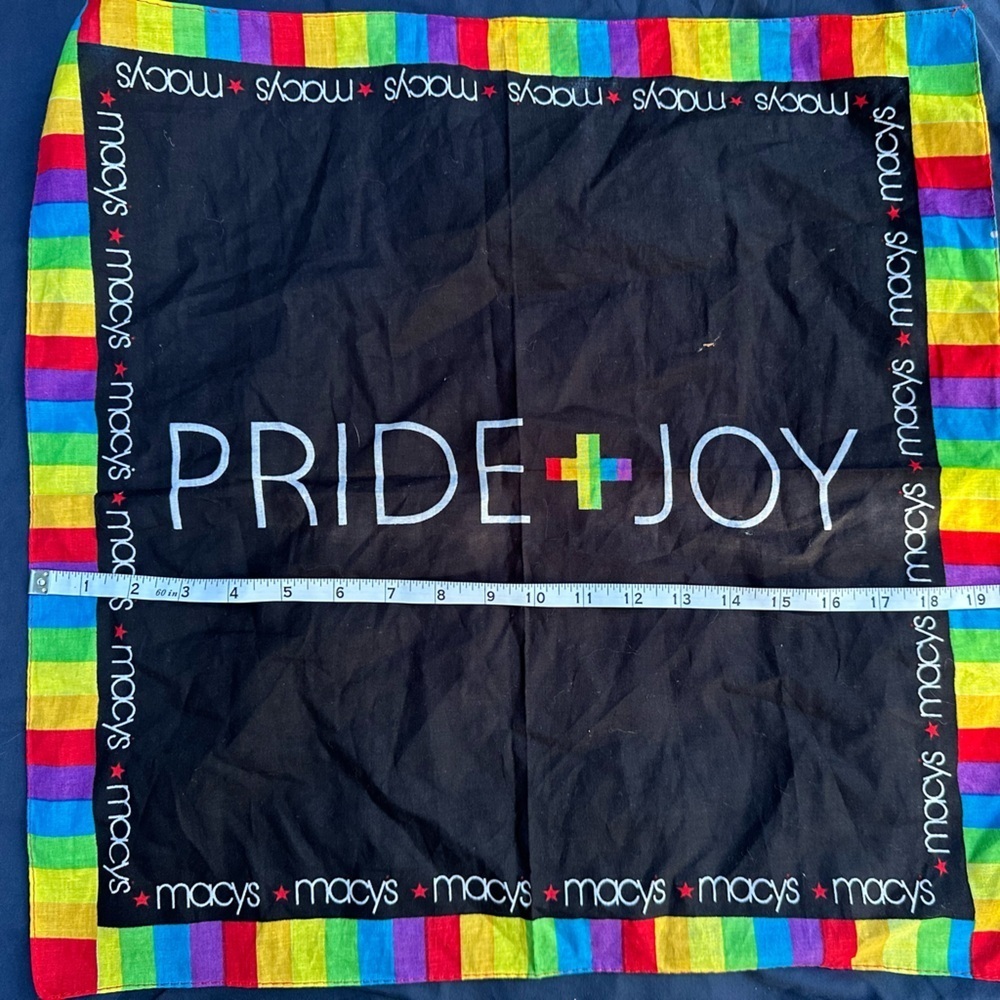 MACY’S (3 Bundle)Vintage Pride + Joy Rainbow Scarf 90’s Gay Pride Parade Rare🌈🌈🌈